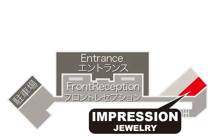 IMPRESSION JEWELRY Map | 琉球ホテル＆リゾート 名城ビーチ2階 THE SELECTION内 右ゾーン