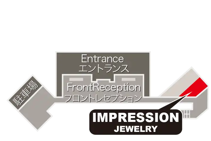 IMPRESSION JEWELRY Map | 琉球ホテル&リゾート 名城ビーチ2階 THE SELECTION内 右ゾーン